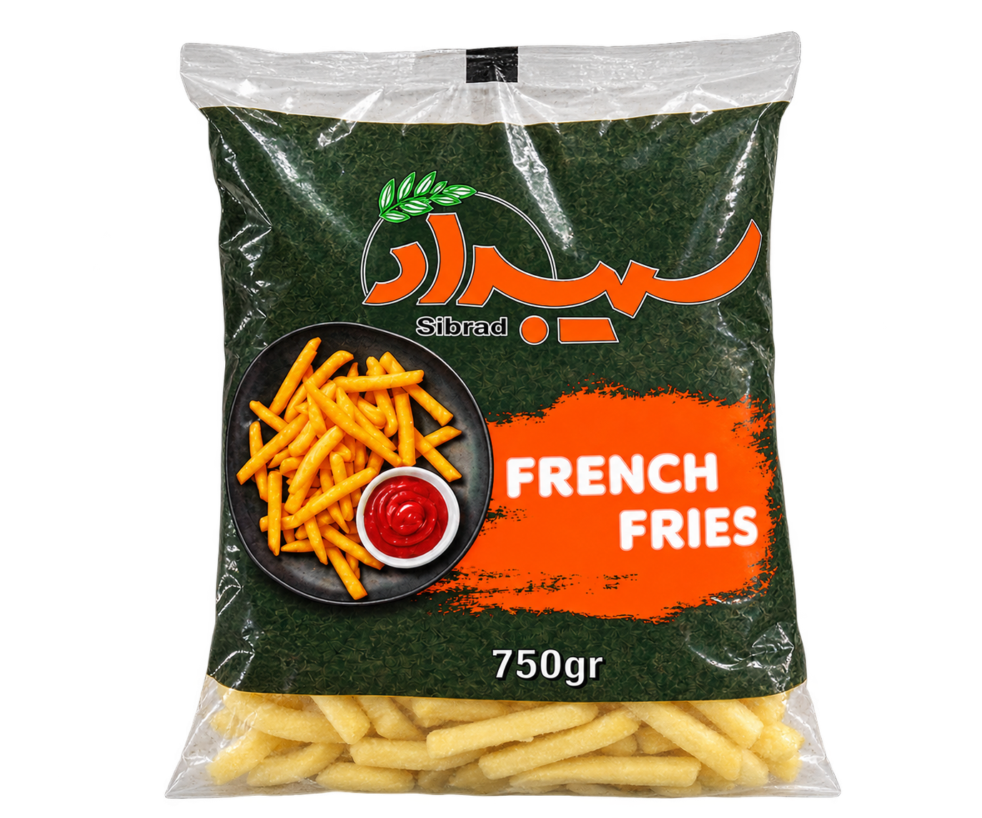سیبزمینی نیمهآماده منجمد سیبراد 0.750کیلویی سایز ۱۰